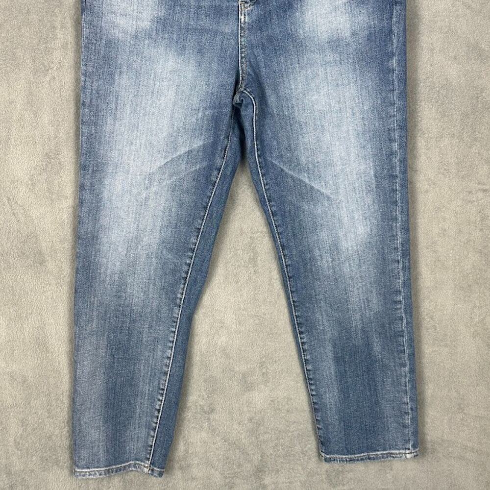 Anthropologie Pilcro Jeans Womens 32 Blue Straight Pockets Stretch High Rise - Picture 3 of 13